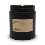Pear & Sweet Wine | Luxury Scented Matte Black Jar Soy Candle With Box | Hand Poured In The Us | Highly Scented & Long Lasting