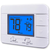 Non Programmable Thermostat For Home 1 Heat/ 1 Cool Single-Stage System, With Room Temperature Monitor (Lcd Blue Backlit Screen)