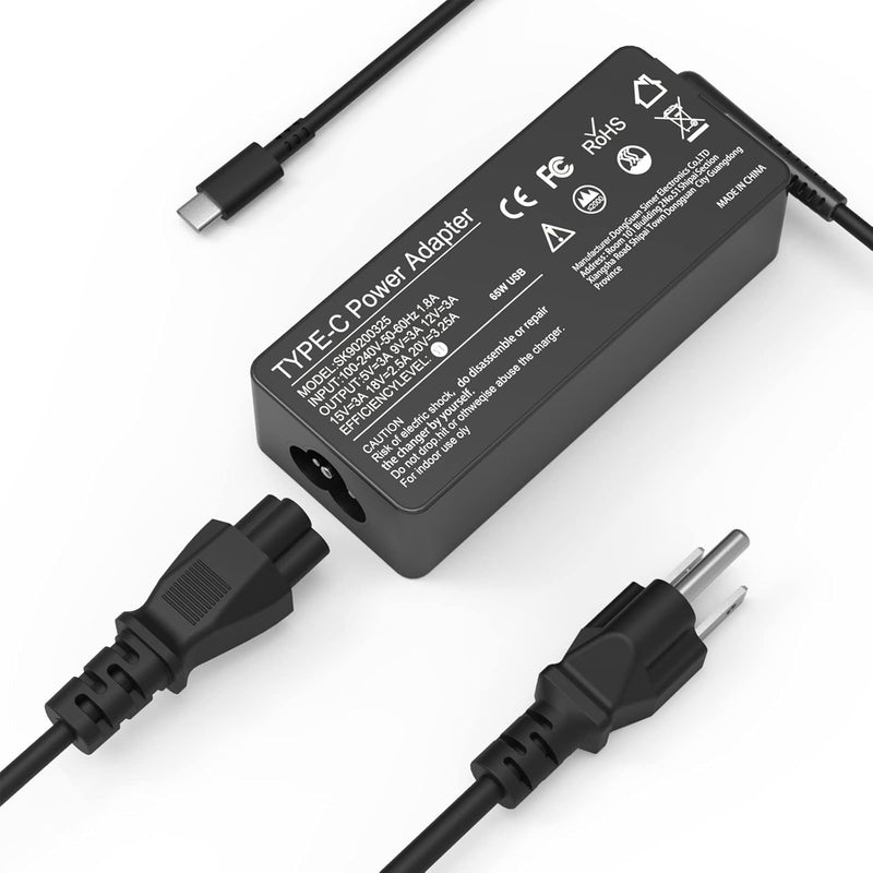 65W 45W Usb C Laptop Charger For Dell Chromebook 3100 5190 2In1 Latitude 5420