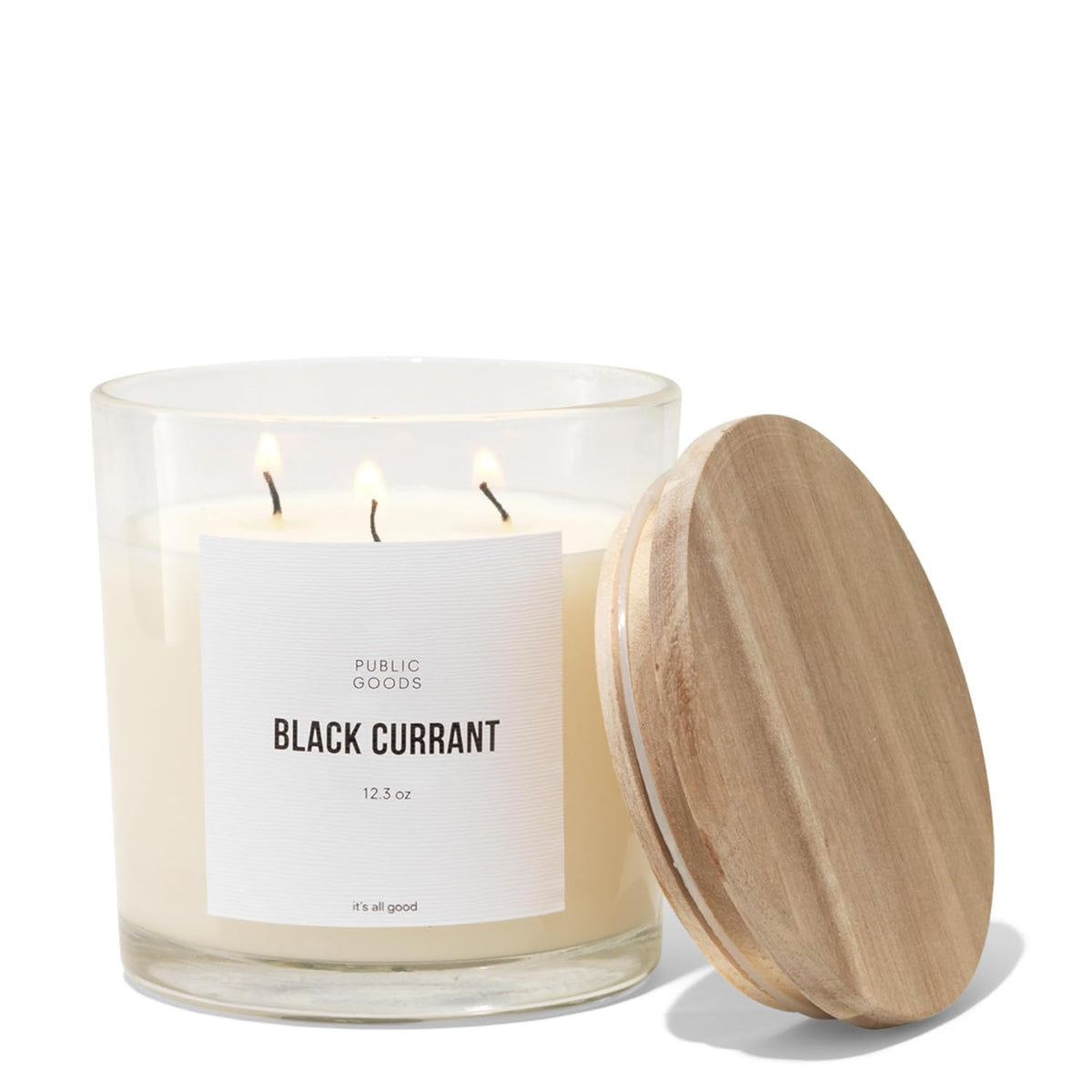 Scented Soy Candle For Women & Men | Large 3 Wick Glass Candle | Long Lasting & Non Toxic | Made With Natural Soy Wax & Organic Essential Oils | Gift Box | 12.3Oz Jar | Black Currant
