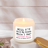 Scented Candle Matron Of Honor Proposal Gifts - Lavender Soy Wax Candle - Bridesmaid Proposal Gifts - Will You Be My Matron Of Honor Gift For Friends Girls Women 4Oz