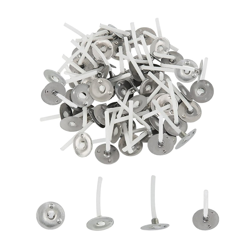 500Pcs Candle Wicks 1 Inch Low Smoke Tea Light Wicks With Metal Tabs Pre-Waxed