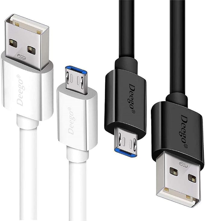 2 Pack Micro USB Cable 10FT and 6FT Extra Long Android Charger Cord for PS4 Controller Kindle Security Camera