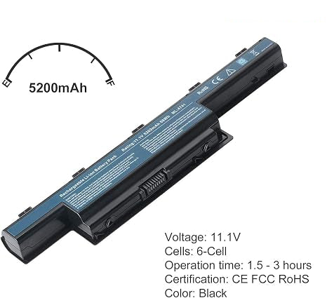 Replacement Laptop Battery for Acer Aspire AS10D31 AS10D41 5741 5750 Gateway NV55C