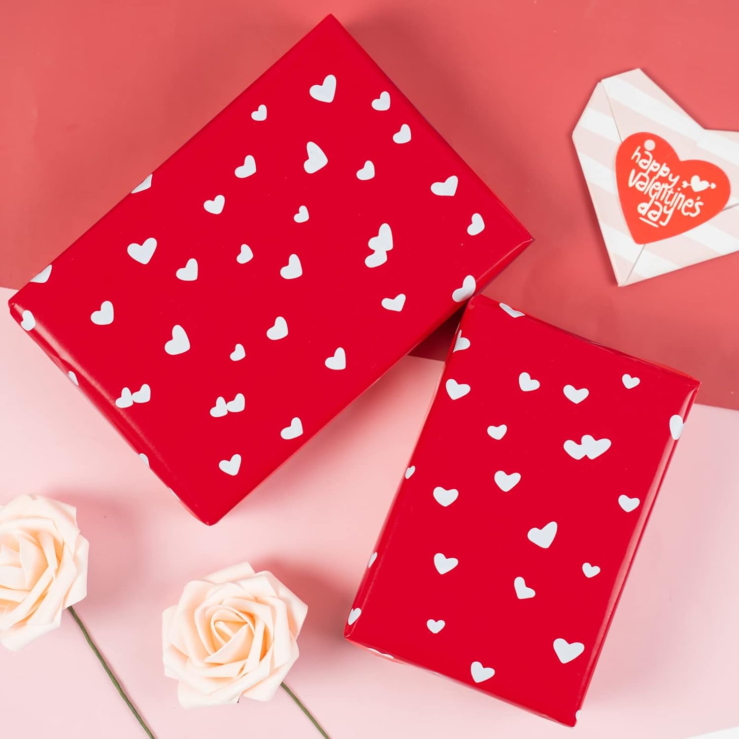 30 Inch Valentine'S Day Wrapping Paper Roll - 30 Inch X 33 Feet - Red Sweet Heart Wrapping Paper For Valentine'S Day, Mother'S Day, Birthday, Wedding, Bridal Shower