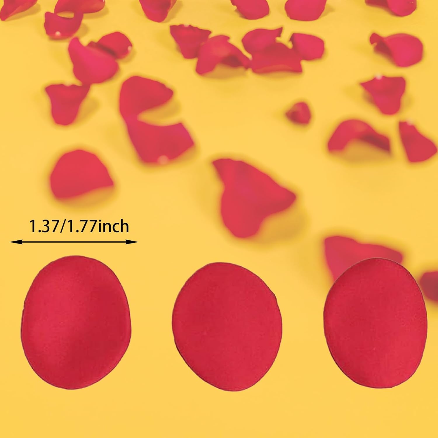 Artificial Petals Rose Petals 200Pcs Silk Rose Petals Flower Petals For Wedding Flower Girl Basket Anniversary Romantic Night Party Table Centerpieces Valentines Decoration(Rose Red)
