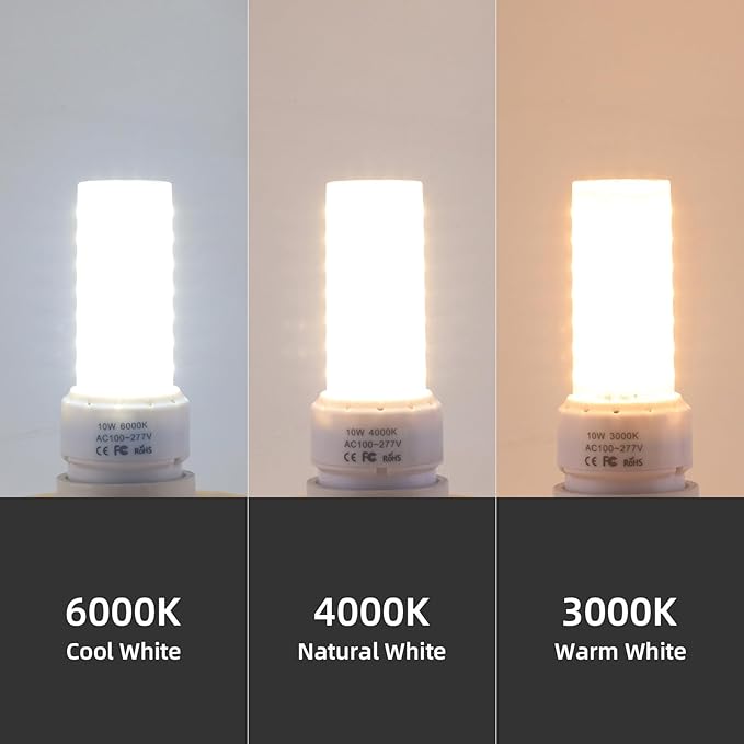 GX23-2 Base LED Light Bulb 10W Plug and Play 4000K Neutral White Ballast Compatible 2 Pack
