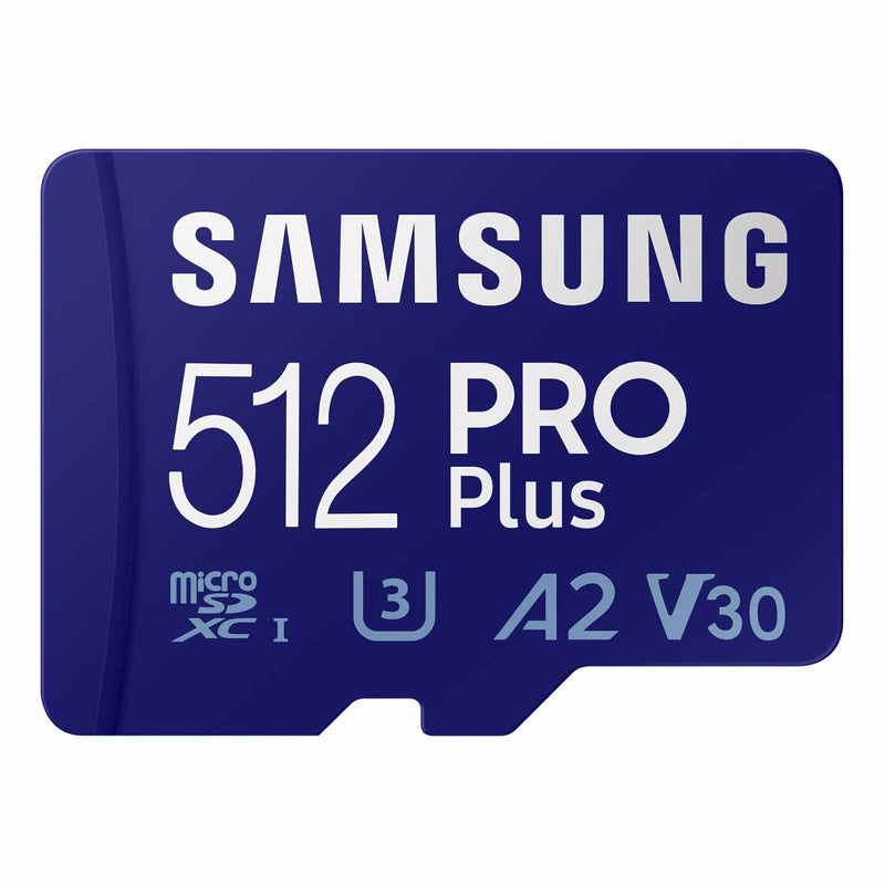 512GB microSDXC Memory Card + Adapter, 180MB/s, UHS-I, U3, V30, A2, 4K UHD