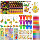 72 Pcs Mexican Fiesta Party Favors, Coloring Books & Crayons Set, Cinco De Mayo Pinata Goodie Bag Fillers, Day Of The Dead Craft Kit, Stickers, Tattoos For Taco Party & Holiday Celebrations