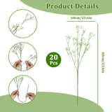 20Pcs Babys Breath Artificial Flowers, Faux Baby Breath Flowers Artificial Bulk White Wedding Decor Small Fake Babies Breath Flowers Real Touch, Gypsophila Floral Decoration For Christmas Wedding