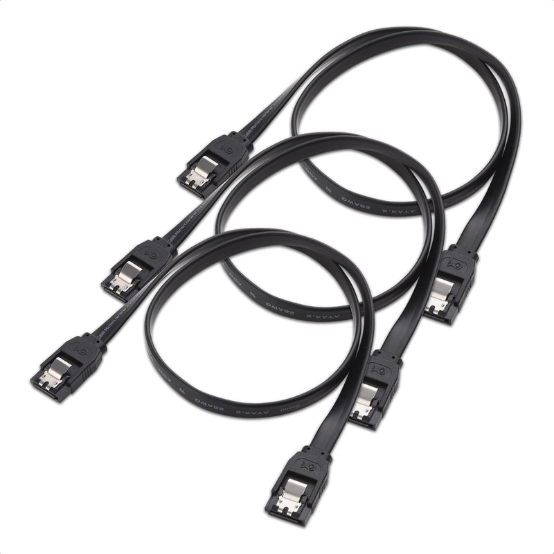 Cable Matters 3-Pack SATA III 6.0 Gbps SATA Cable 18 Inches (SATA Cable for SS