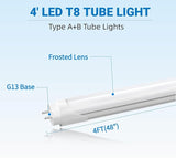 12 Pack 4FT T8 LED Bulbs Type A B 24W 3000LM 5000K Plug and Play Ballast Bypass Replacement