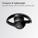 Wireless Bluetooth On-Ear Headphones, 50H Battery, Apple/Android, Black