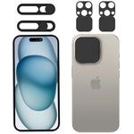 2-Pack Privacy Covers for iPhone 15 Pro/Pro Max, Protects Camera & Face ID