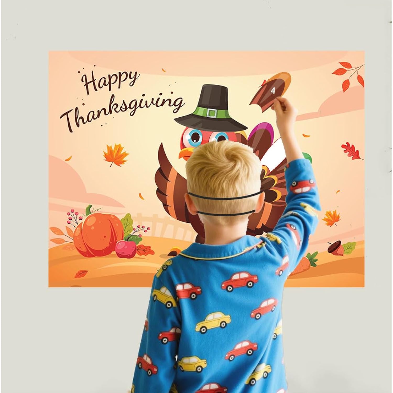Thanksgiving Games Pin The Tail On The Turkey 48 Tail Stickers Fall Party Activities Family School Friendsgiving Party Favors Autumn Decorations Holiday Birthday Bridal With 2 Blindfolds Travel Trip