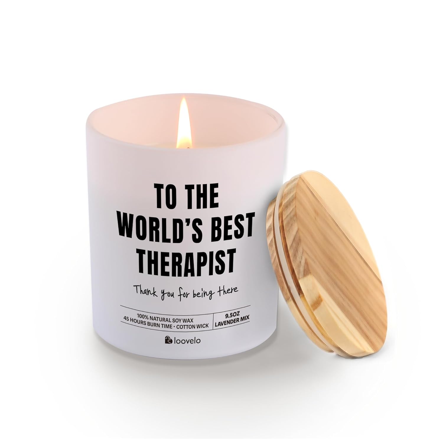 Therapist Gifts To The World Best Therapist Thank You Appreciation Gifts Counsellor Psychologist Mental Health Therapy Scented Candle Home Office Jar Candles Sage Floral Lavender Scent Soy Wax 9.5 Oz