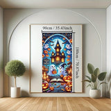 Halloween Banner 71x35 Inch Cute Ghost Pumpkin Trick or Treat Haunted Backdrop