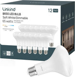 12 Pack BR30 LED Flood Light Bulbs Indoor 65W Equivalent 850 Lumens Warm White 2700K Recessed Lighting