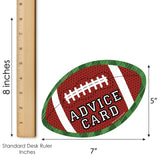 Big Dot of Happiness End Zone - Football - Wish Card Baby Shower Activities - Shaped Advice Cards Game - Set of 20