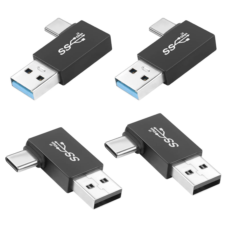 90° Angle Usb3.1 Male To Usb C Male Charging Adapter 10Gbps Usb3.1 Plug To Usb