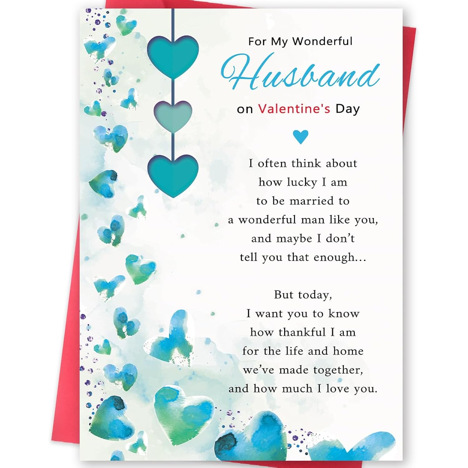 Husband Valentines Day Card, Funny Valentines Cards Gifts For Husband From Wife-8X5.3 Inches, Double-Sided