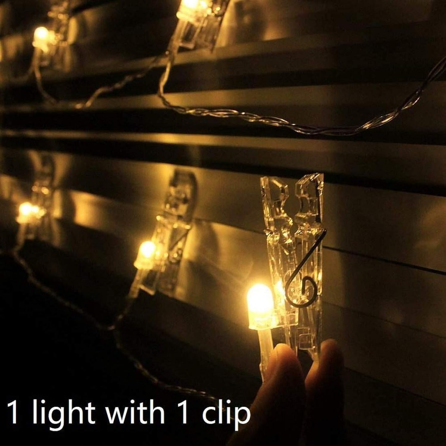 Photo Clip String Lights Led Battery Operated Starry Fairy Copper String Lights With Clips Warm White For Pictures Bedro
