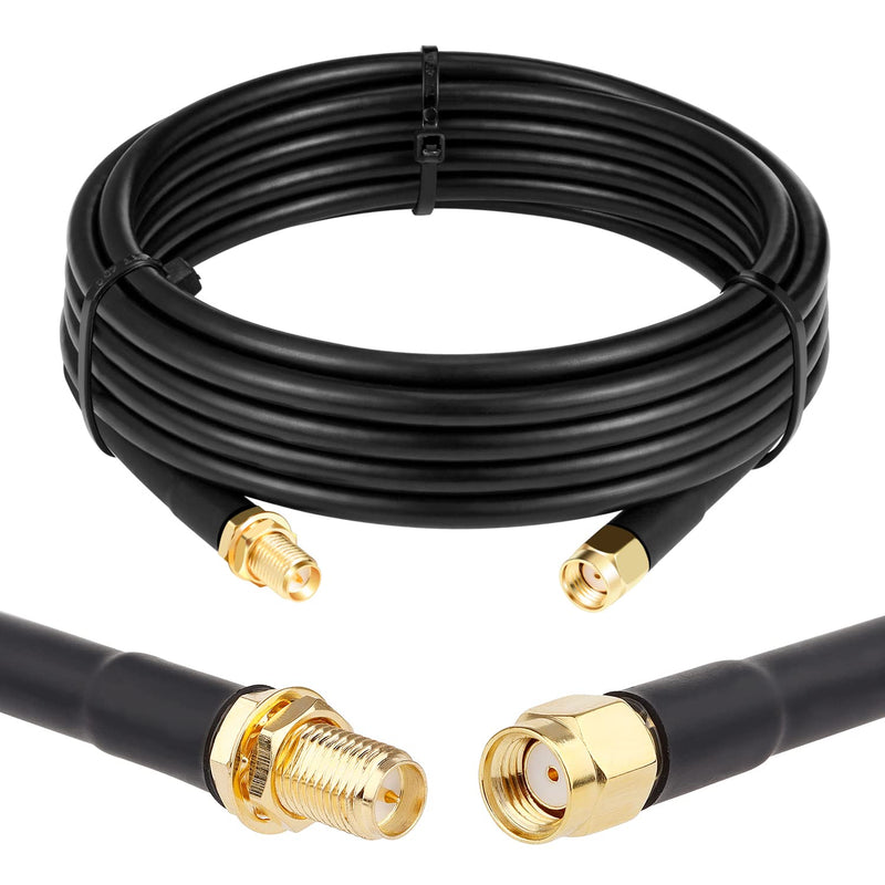 Rp-Sma Male To Rp-Sma Female Cable 10Ft, Rg58 Rp-Sma Cable Wifi Antenna Extens