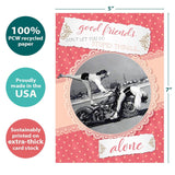 Tree-Free Greetings single greeting card with matching envelope, Eco Friendly, Made in USA, 100% Recycled Paper, 5"x7", Galentine (SC19814)