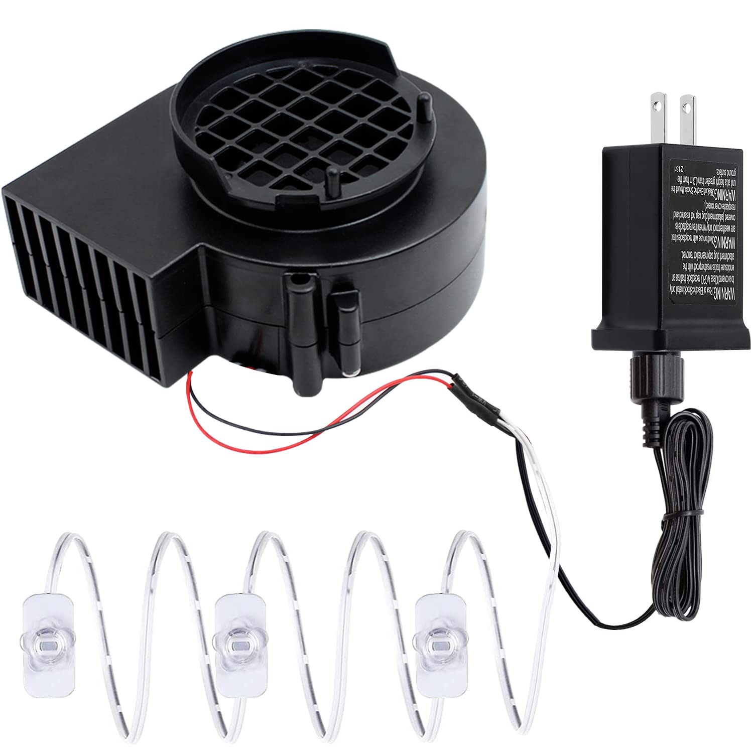 Air Blower For Inflatables 12V 0.8A Fan Blower Replacement With 3 Led Lights For Garden Yard Inflatable Decor Halloween