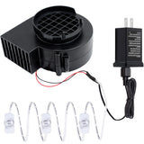 Air Blower For Inflatables 12V 0.8A Fan Blower Replacement With 3 Led Lights For Garden Yard Inflatable Decor Halloween