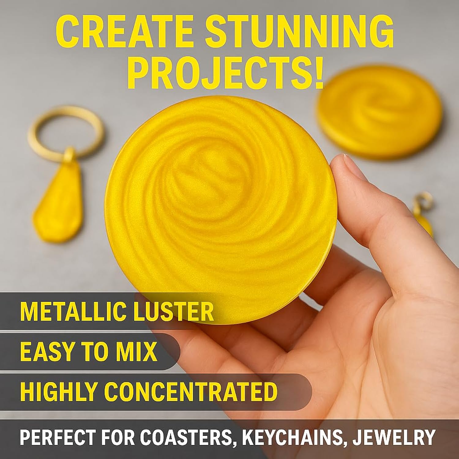 Yellow Pigment Paste For Epoxy Resin – Ultra-Opaque 'Summer Yellow' Resin Colorant, 191G/6.7Oz – Smooth Blend For Epoxy Art, Jewelry, Diy Crafts