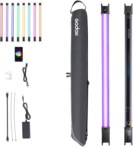 TL60 RGB Tube Light Full Color LED Video Light Stick Rechargeable App DMX Control for Studio