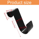 6 Pack Over The Cabinet Door Hook, Metal Single Over Door Hooks Hanger Hook For Hanging Stocking Clothes Towels (Black)