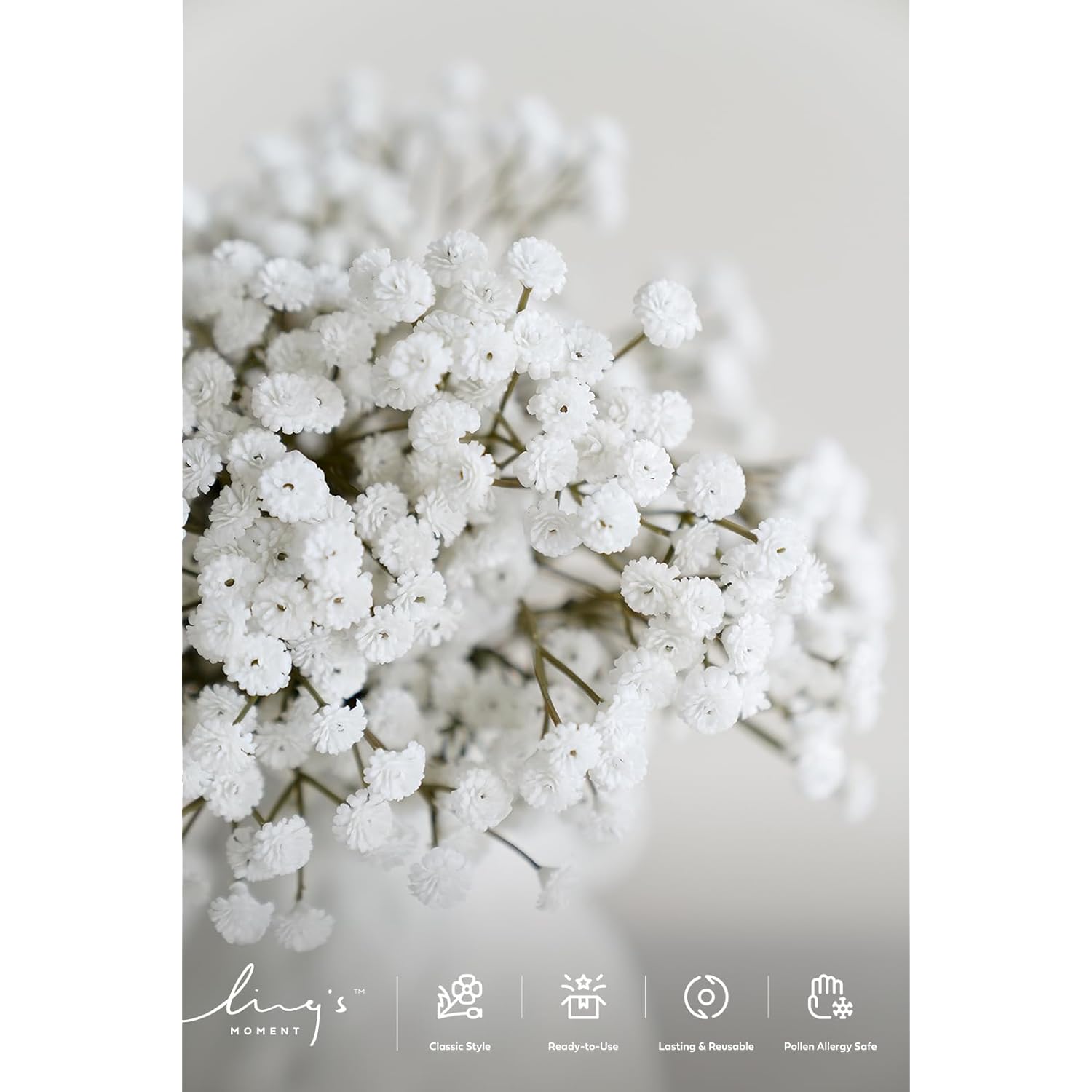 Artificial Baby'S Breath, 18Pcs Gypsophila Greenery Spray White Flowers For Wedding Bouquet/Centerpieces/Boutonnieres/Corsage And Floral Arrangements