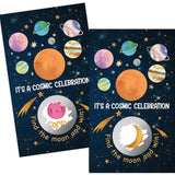 50 Pack It'S A Cosmic Celebration Theme Scratch Off Game, Planet Scratch Card For Baby Shower Game Baby Shower, Birthday Party Activity, Festive Raffle Tickets Class Reunion Scratch Off Game