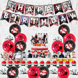 Meiyiyi Birthday Party Supplies,Birthday Decorations Set - Banner,Cake Toppers,21Pcs Cupcake Toppers Perfect For Boys And Girls(Red)