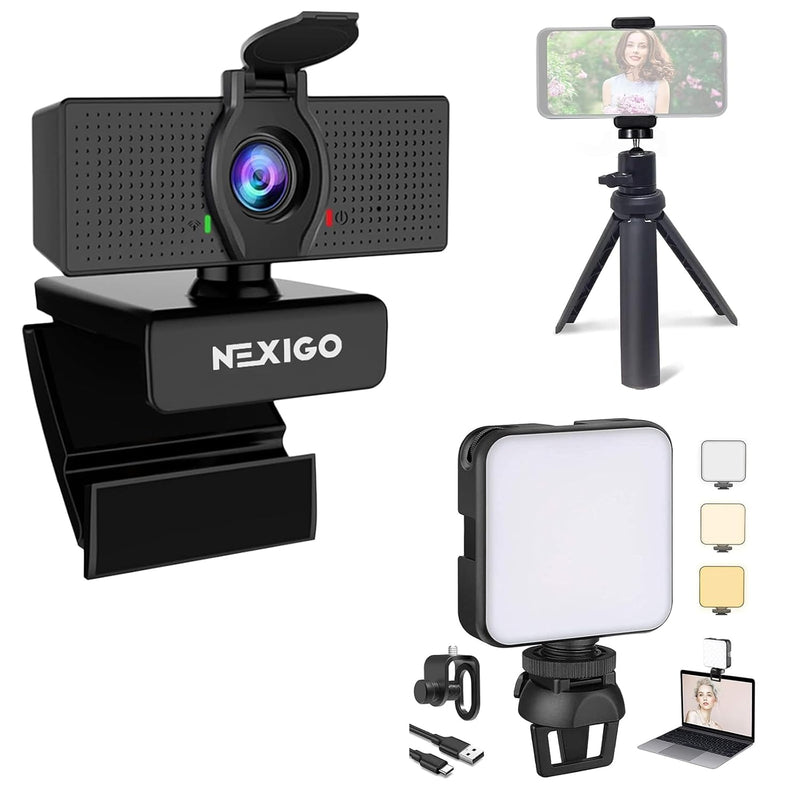 1080P Webcam Kits, N60 Web Camera With Microphone And Privacy Cover, Adjustabl