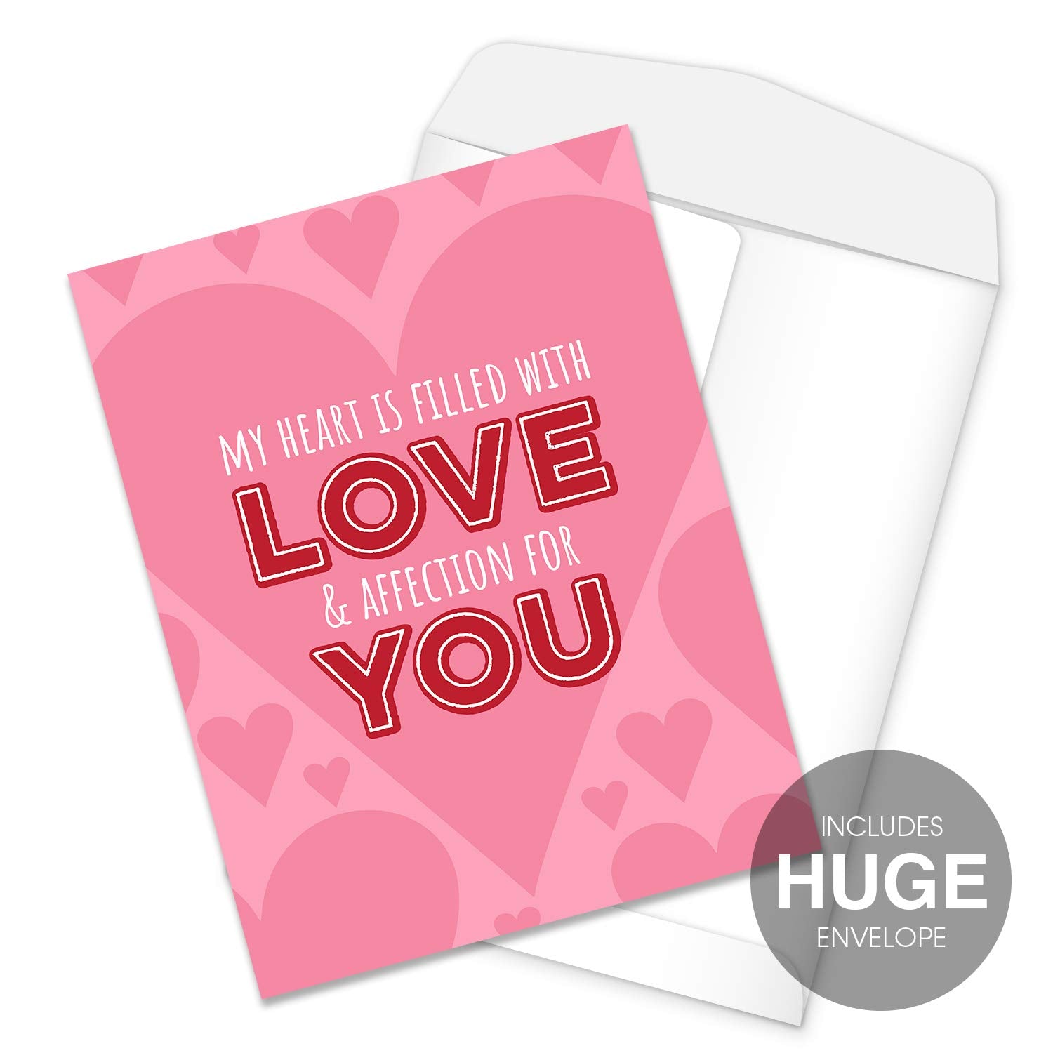 Large Valentine'S Day Greeting Card / 8.5" X 11" Large Greeting Card/Jumbo Hearts Valentine
