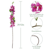 10 Pcs Artificial Bougainvillea Flowers – 30" Faux Bougainvillea Branches With Silk Petals, Realistic Single Stem Bougainvillea For Home Wedding Table Party & Diy Floral Decor (Purple)