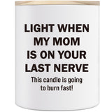 Gifts For Dad Bonus Stepdad Valentines Day, 10Oz Funny Dad Birthday Gifts From Daughter Son, Father Daddy New Dads Father In Law Best Dads Ever Present Sandalwood Scented Candle, Light When My Mom