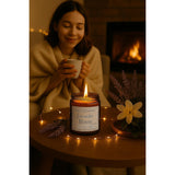 Lavender Bloom Candle – 8 Oz Calming Soy Candle | Floral Lavender, Vanilla Orchid & Ylang Ylang | Essential Oil Infused | 45 Hr Burn | Aromatherapy