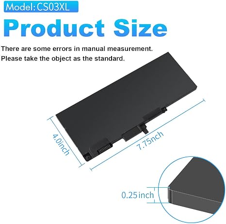 HP CS03XL Laptop Battery Replacement for EliteBook 840 850 745 755 G3 G4 ZBook 15u G3