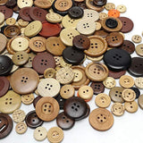 Mix 100Pcs New Wood Button 4 Holes Craft Clothe Sewing Decor … (Mix, M