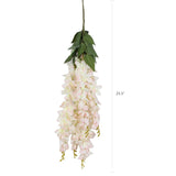 Silk Wisteria Flower Artificial 2.13 Feet Hanging Wisteria Vine Fake Flower Bush String Home Party Wedding Decoration,Pack Of 4 (Light Pink)
