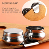 1 Set Stainless Steel Art Oil Pot With Lid Leak Proof Drum Shape Oil Pot For Artists, Students, Drawing Enthusiasts Painting