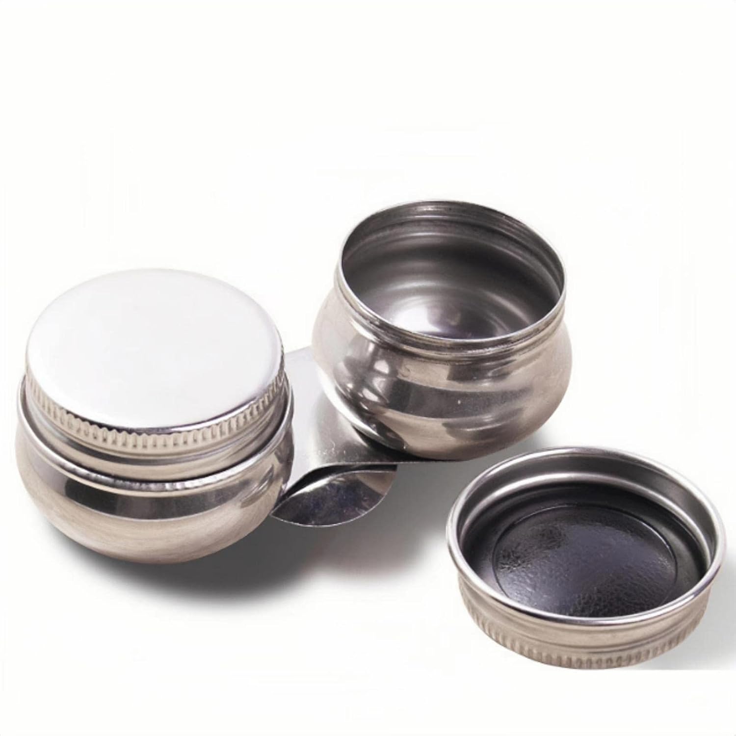 1 Set Stainless Steel Art Oil Pot With Lid Leak Proof Drum Shape Oil Pot For Artists, Students, Drawing Enthusiasts Painting