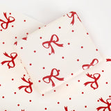 60 Sheets Burgundy Bow Tissue Paper Valentine'S Day Red Bow Wrapping Paper Decorative Art Paper For Coquette Birthday Baby Shower Party Diy Crafts, 14 X 20 Inch