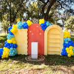 Yellow Blue Clear Balloon Arch Kit, Fun Underwater Cartoon Theme Decorations With Star Balloons For Kids Birthday Baby Shower Ocean Party Supplies