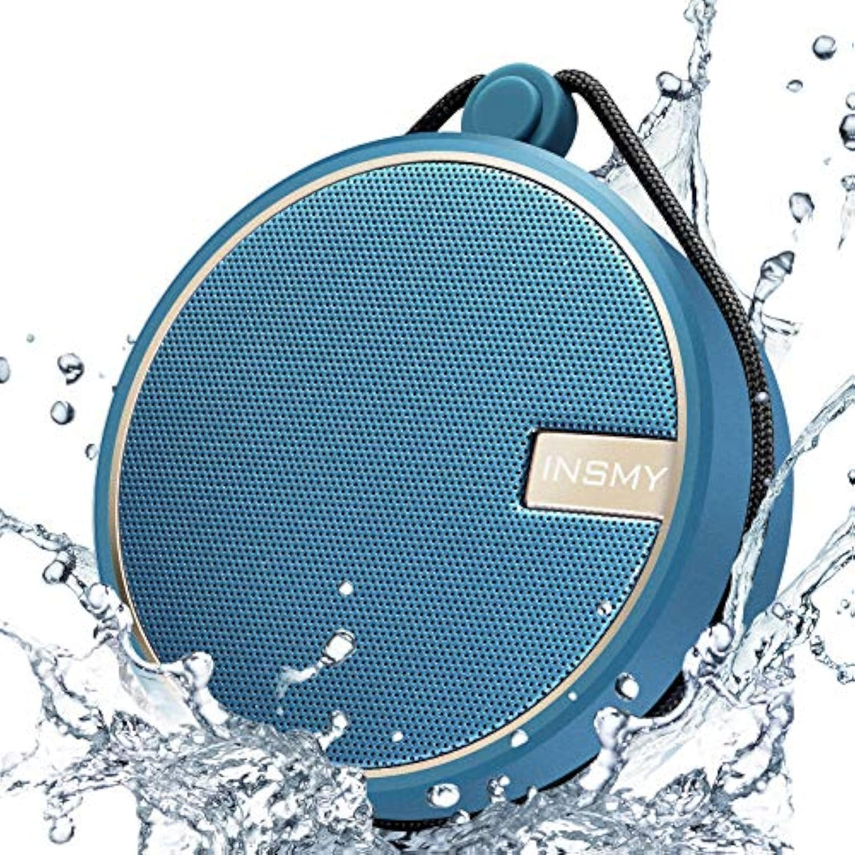 C12 Ipx7 Waterproof Shower Bluetooth Speaker, Portable Small Speaker, Speakers Bluetooth Wireless Loud Clear Sound Support Tf Csuard Ction Cup For Outdoor Kayak Canoe Beach Gift (Navy)