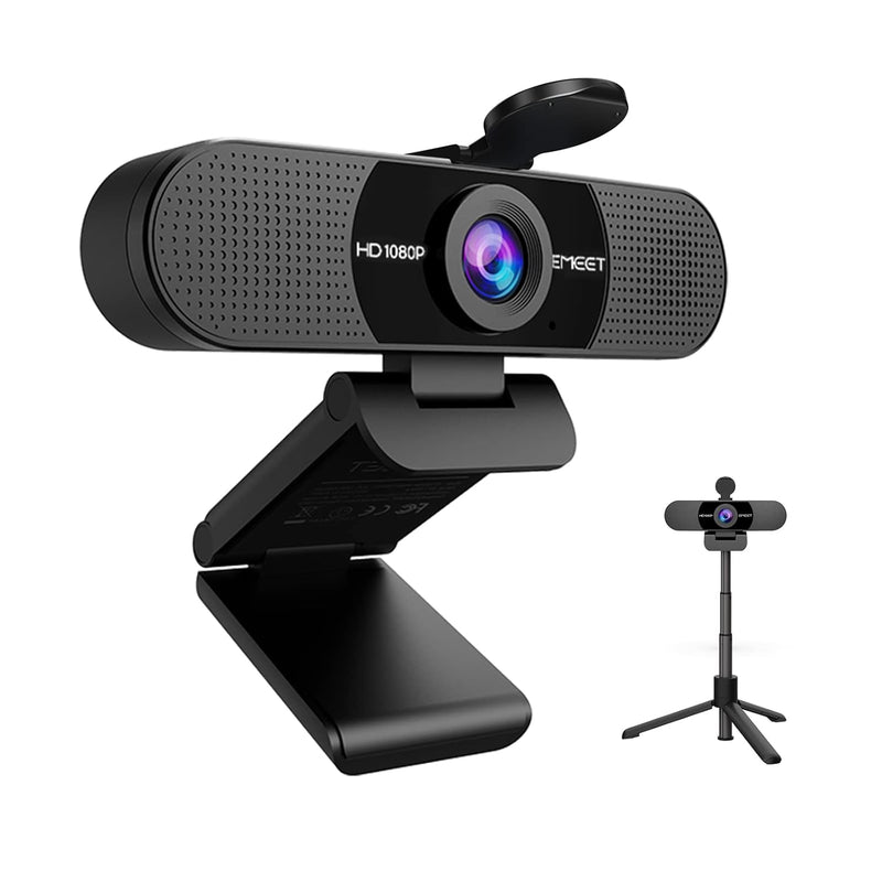 C960 Webcam With Tripod, 1080P Webcam With Microphone, Adjustable Height Mini